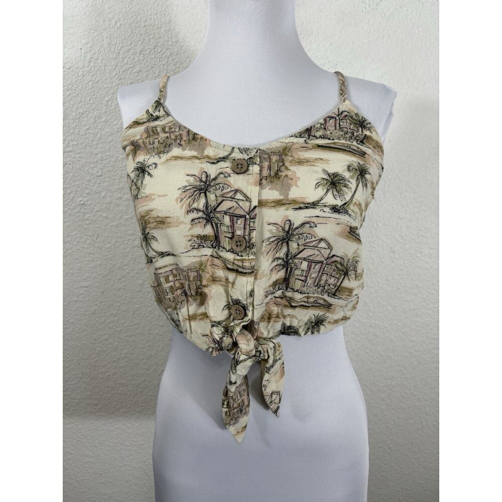 American Eagle Cropped Top‎ Size S Viscose Beachy Multicolor Sleeveless